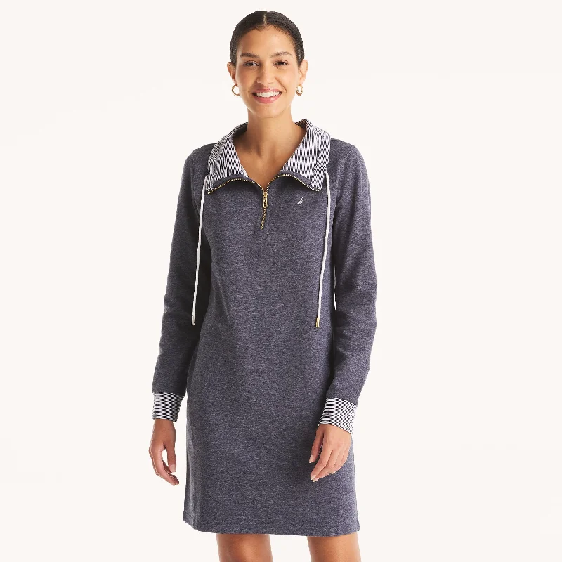 Savings Galore Nautica Womens Quarter-Zip Sweatshirt Dress