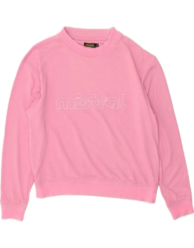 Exclusive Online Offer MISTRAL Womens Graphic Sweatshirt Jumper UK 10 Small Pink