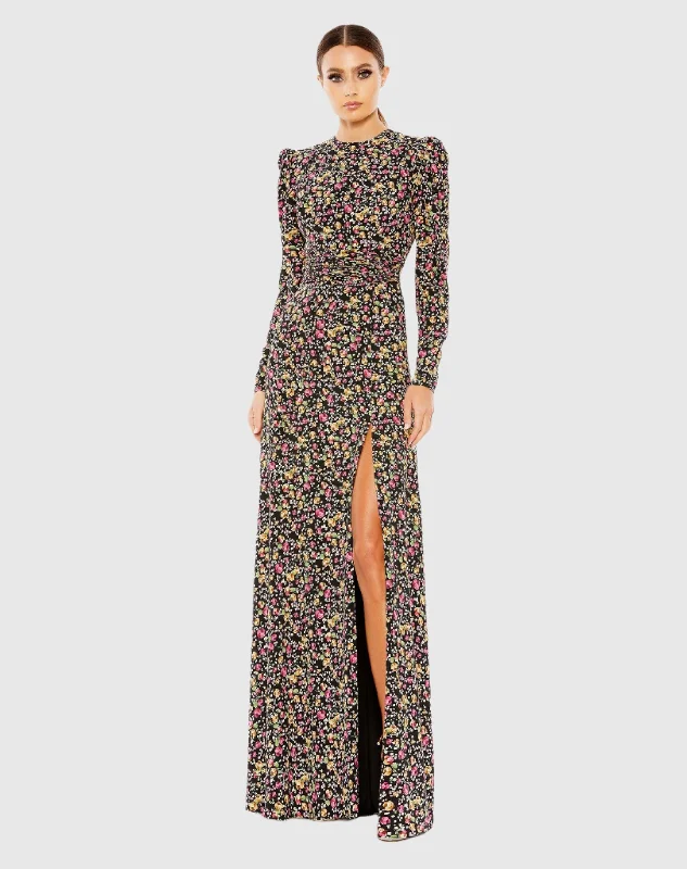 Unmissable Offer Floral Long Sleeve Gown