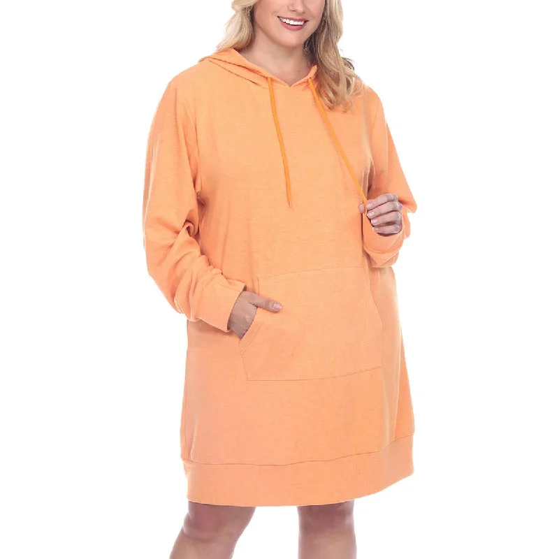 Epic Deals Plus Womens Hooded Mini Sweatshirt Dress