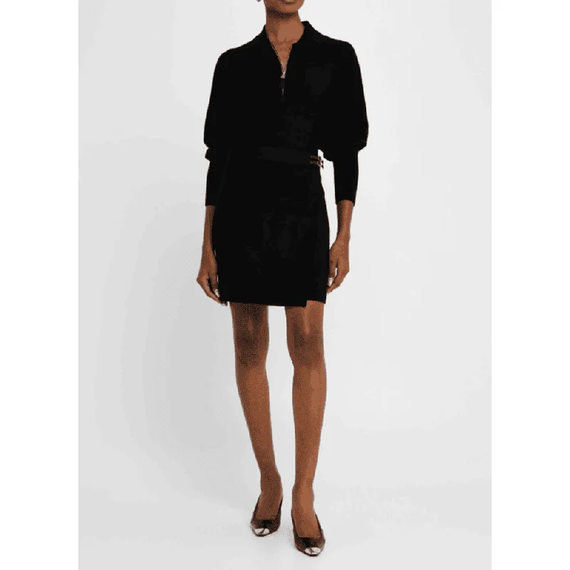 Weekend Special Simkhai Women's Harvey Long Sleeve Mini Dress, Black