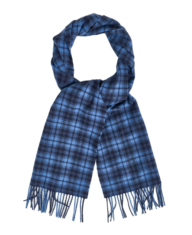 Deal Explosion Plaid Check Woven Scarf - Salty Sea