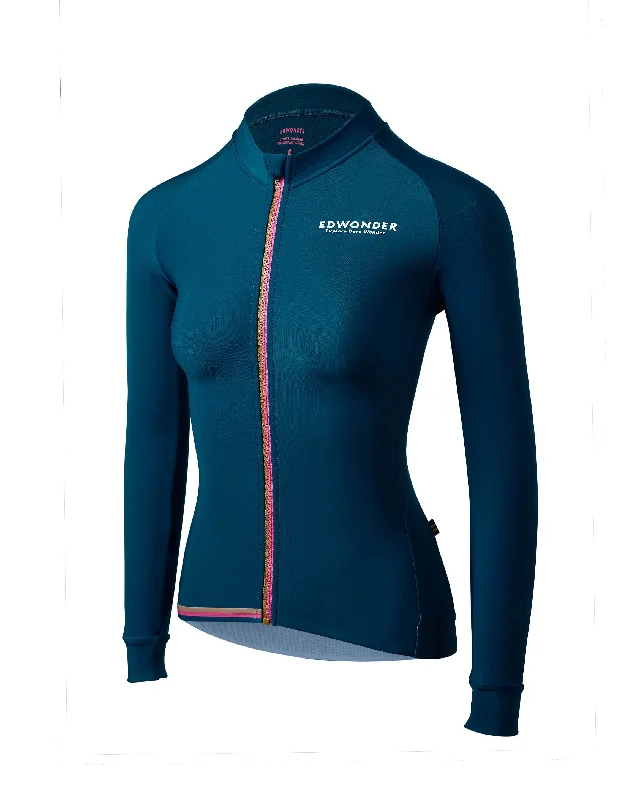 Limited Time Offer Women's EdW Edition Thermal Long Sleeve Jersey - Nile Blue