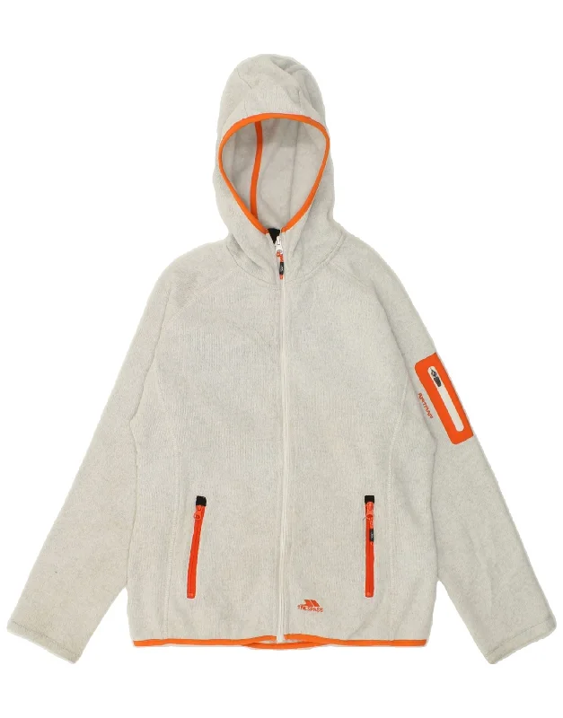 New Markdowns TRESPASS Womens Zip Hoodie Sweater UK 12 Medium Grey Polyester