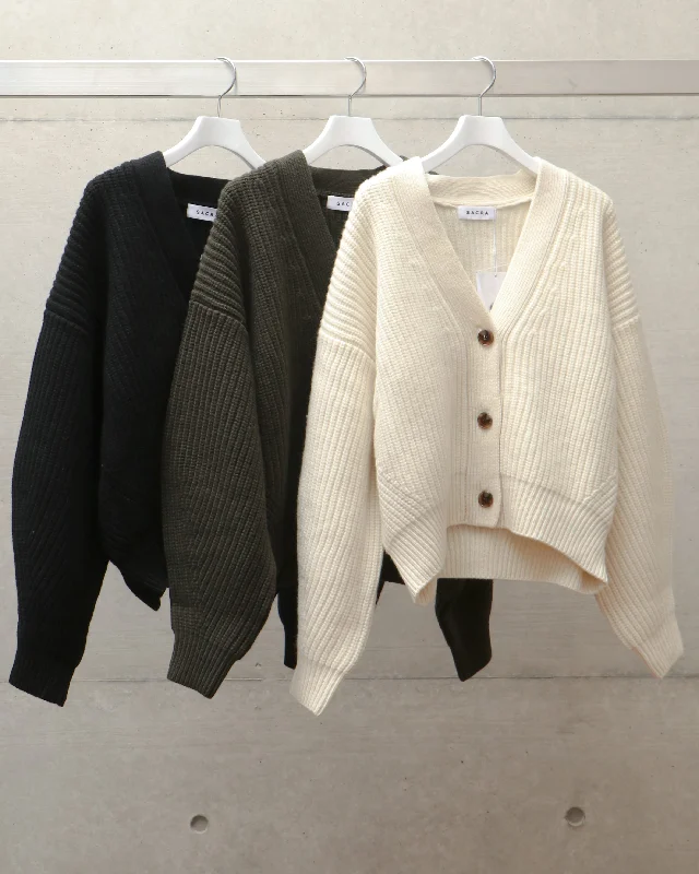 YEAR-End Sale BOILED LAMBWOOL FURROW CARDIGAN
