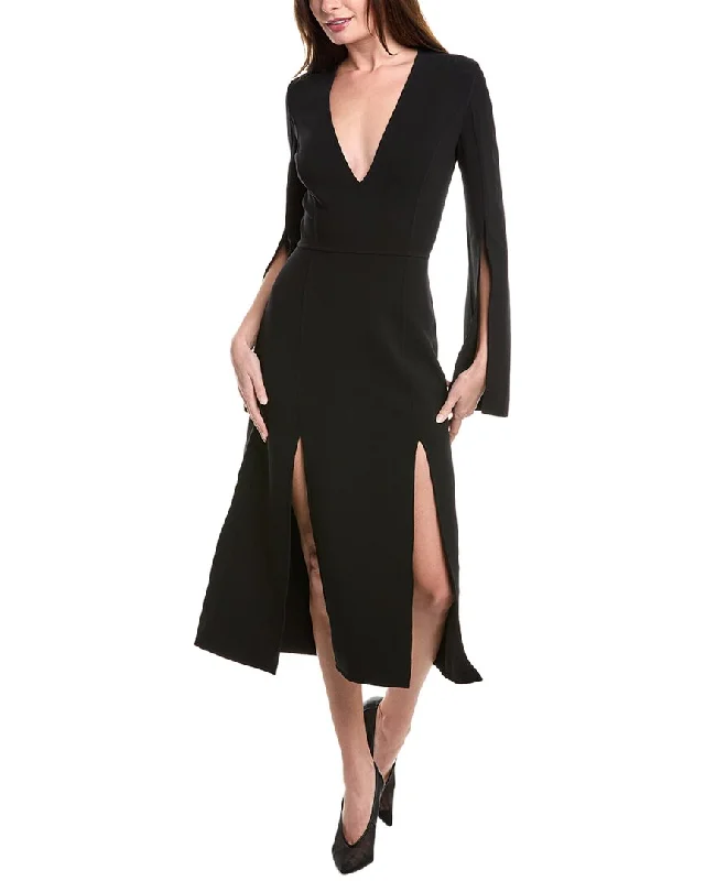 Instant Discount Michael Kors Collection Double Face Crepe Wool-Blend Midi Dress