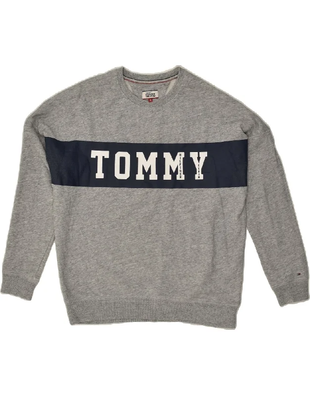Big Discounts TOMMY HILFIGER Womens Oversized Graphic Sweatshirt Jumper UK 10 Small Grey Big Discounts TOMMY HILFIGER Womens Oversized Graphic Sweatshirt Jumper UK 10 Small Grey