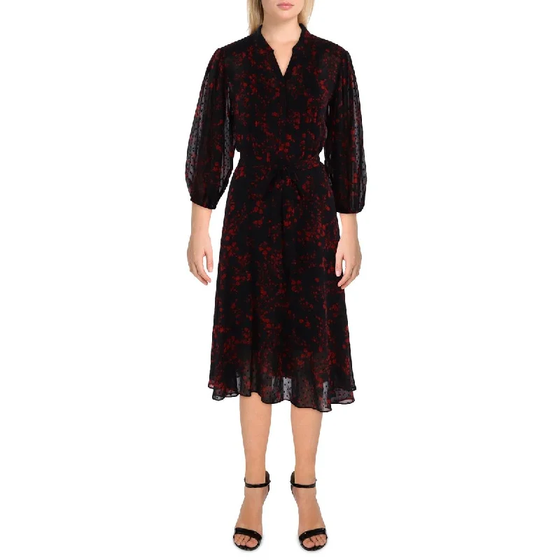 Unmissable Offer Womens Pintuck Knee Length Fit & Flare Dress