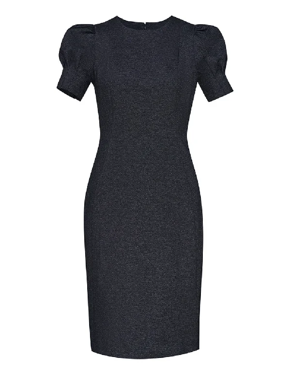 Special Promotion Sparkle Ponte Short Puff Sleeve Dress