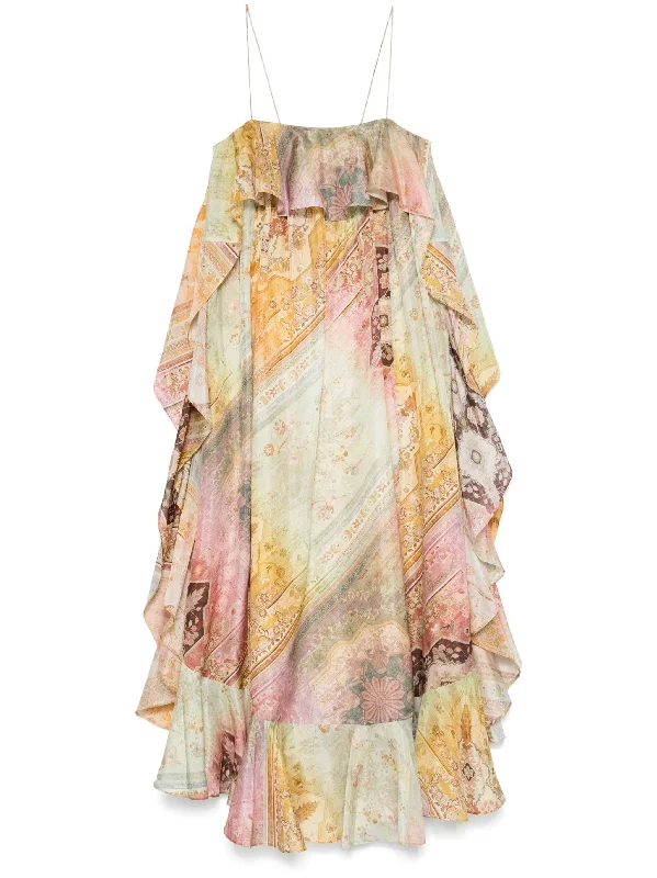 Price Blitz Tallow Ruffle Maxi Dress