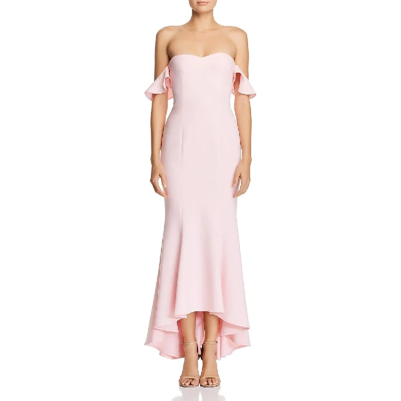 Huge Savings Sunset Womens Off-The-Shoulder Hi-Low Evening Dress