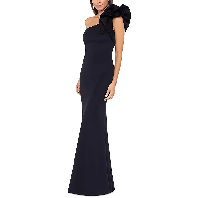 Instant Savings Petites Womens Full Length One Shoulder Evening Dress