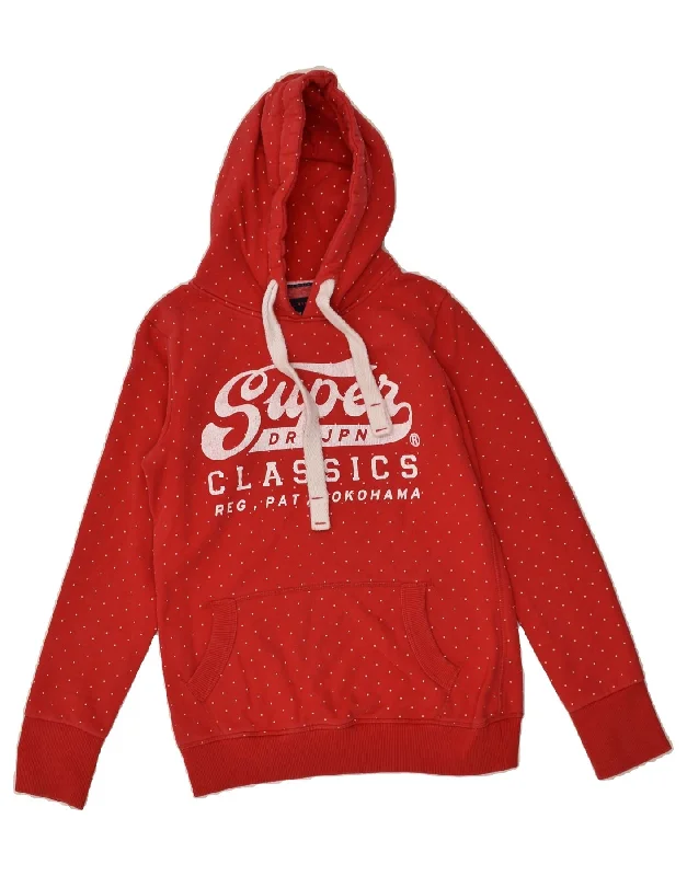 Special Price SUPERDRY Womens Graphic Sweatshirt Jumper UK 10 Small Red Polka Dot Cotton Special Price SUPERDRY Womens Graphic Sweatshirt Jumper UK 10 Small Red Polka Dot Cotton