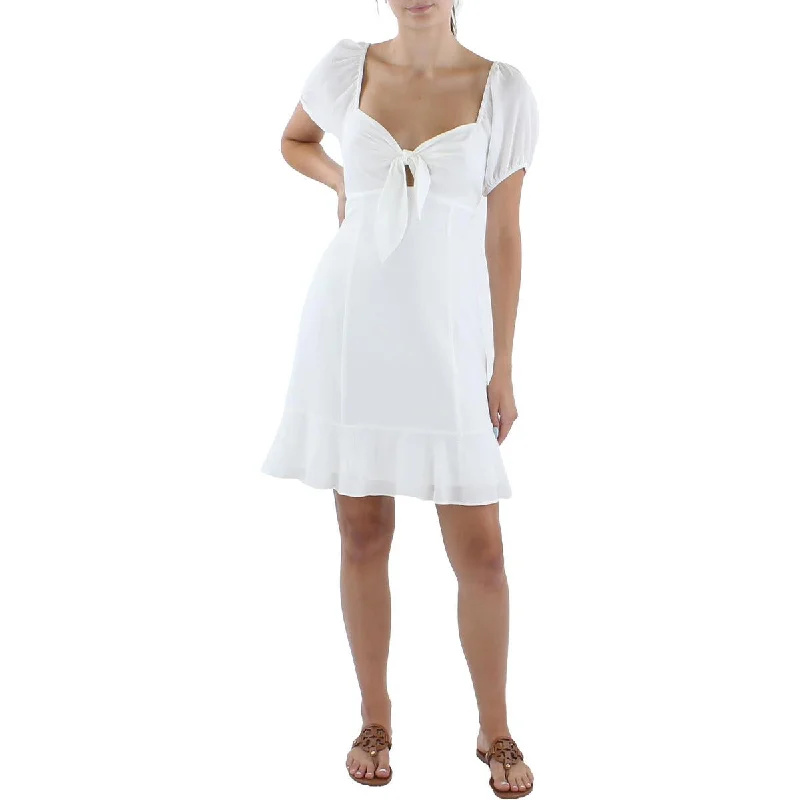 Doorbuster Deal Womens Square Neck Short Mini Dress