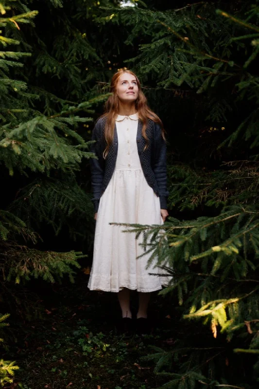 Bonus Savings Classic Dress, Short Sleeve, Hemp, Milky White