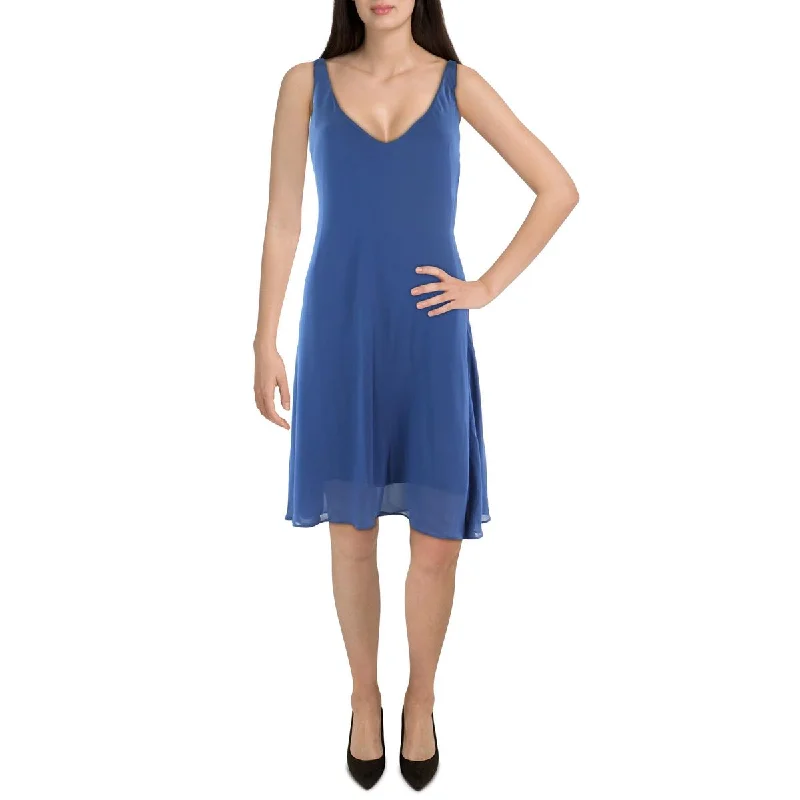 Big Savings Womens Solid Midi Sheath Dress