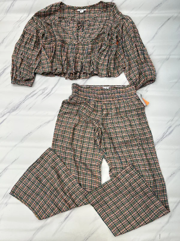 Discount Extravaganza Pants Set 2pc By Clothes Mentor In Plaid Pattern, Size: Xl