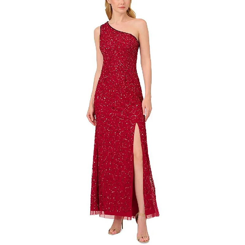 Super Bargain Womens Full Length Sequined Evening Dress