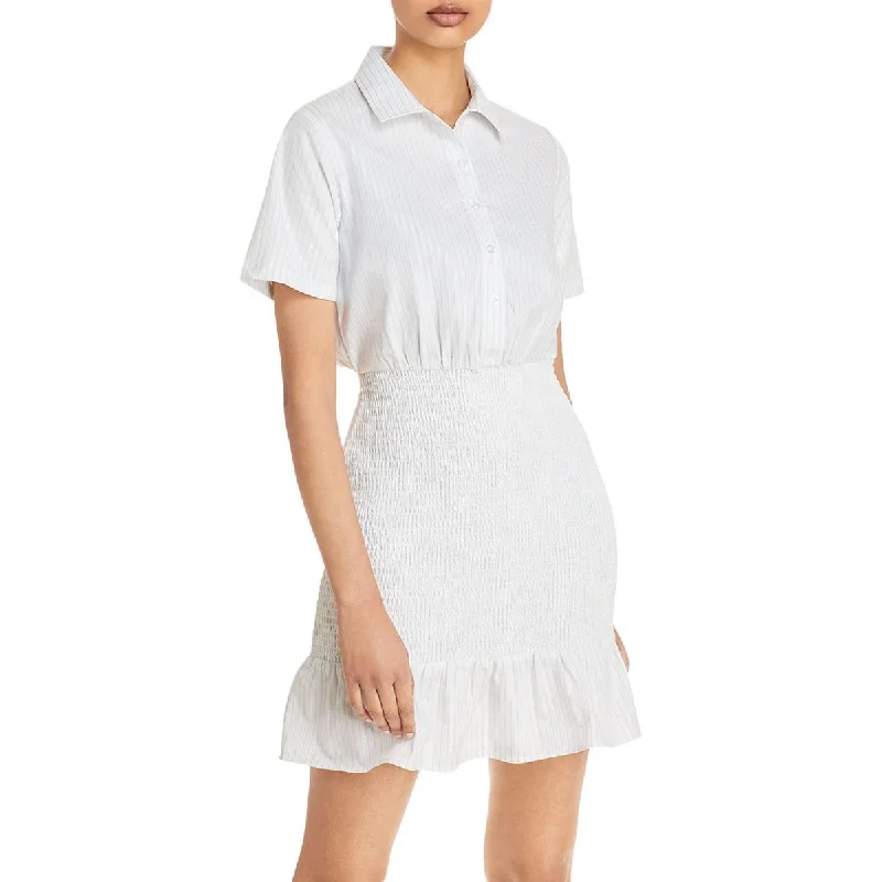 Savings Galore Womens Striped Midi Shirtdress