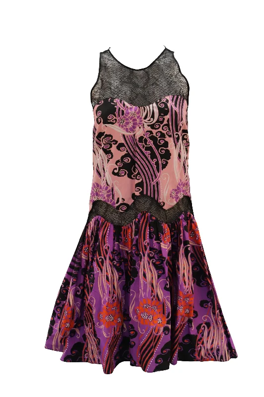 Markdown Madness Roberto Cavalli Abito Woven Dress in Multicolor Silk