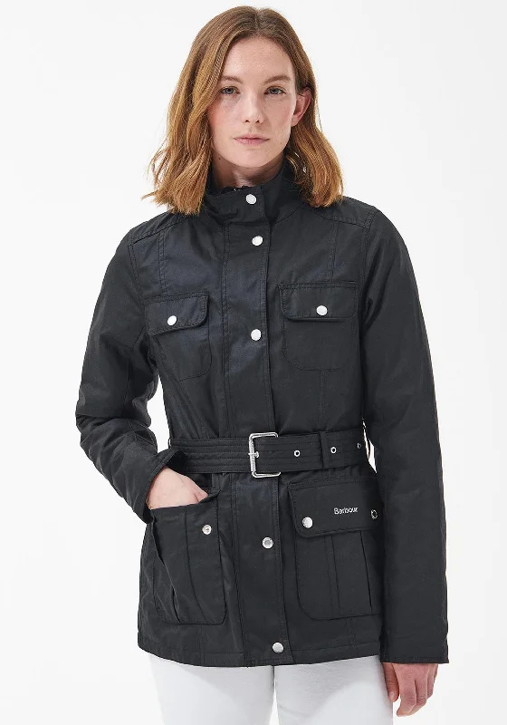 Fantastic Deals Barbour Womens Winter Wax Utility Short Jacket, Black