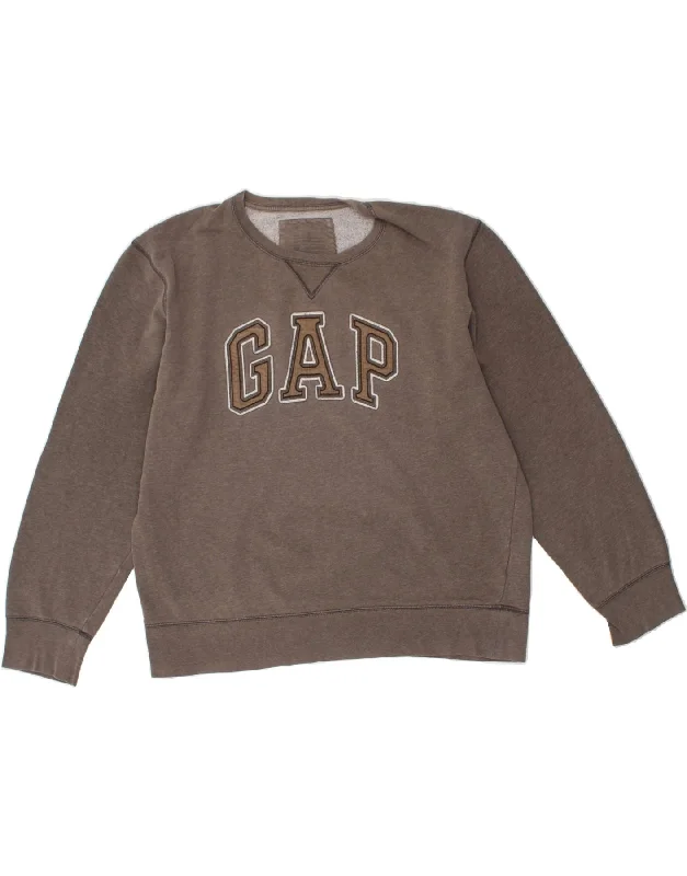 Early Access GAP Womens Graphic Sweatshirt Jumper UK 16 Large Grey Cotton