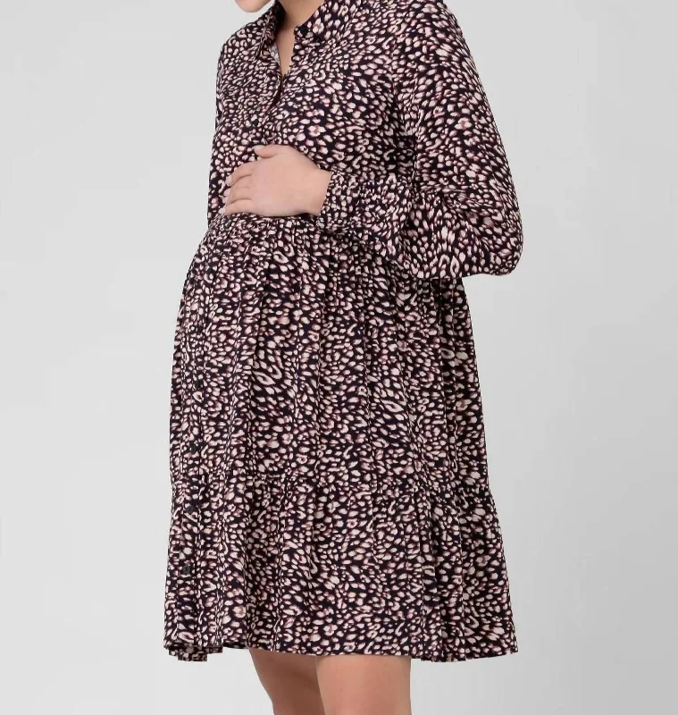 Price Smash Leah Button Through Dress In Midnight