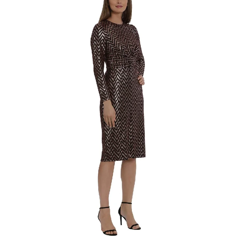 Referral Discount Womens Metallic Sequined Mini Dress