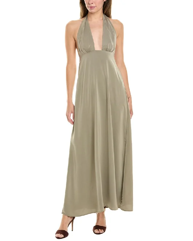 Special Discount WeWoreWhat Halter Deep-V Maxi Dress