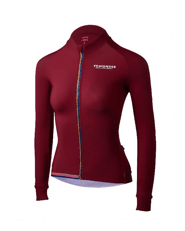 While Supplies Last Women's EdW Edition Thermal Long Sleeve Jersey - Oak Maroon