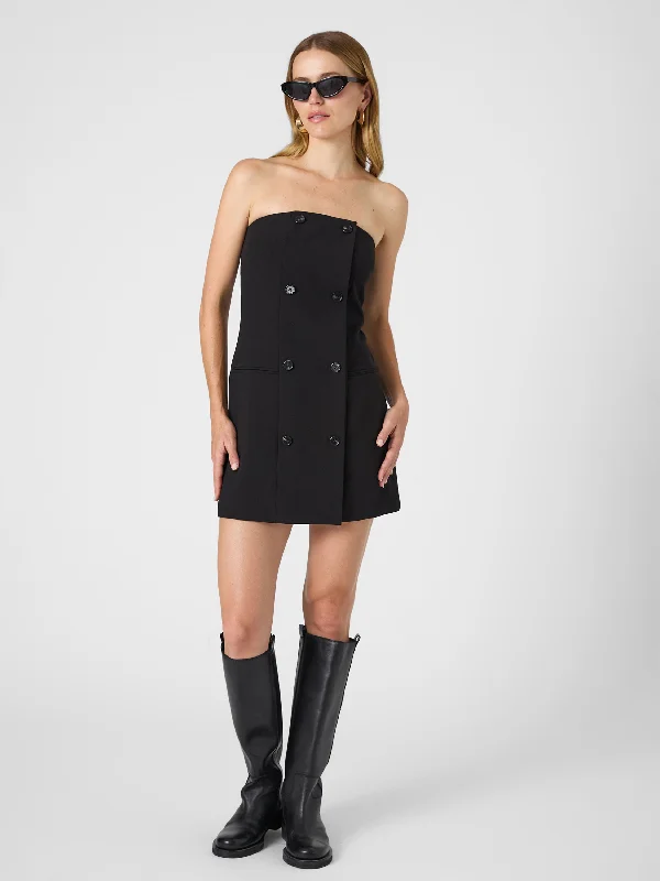 Closeout Azra Twill Strapless Mini Dress