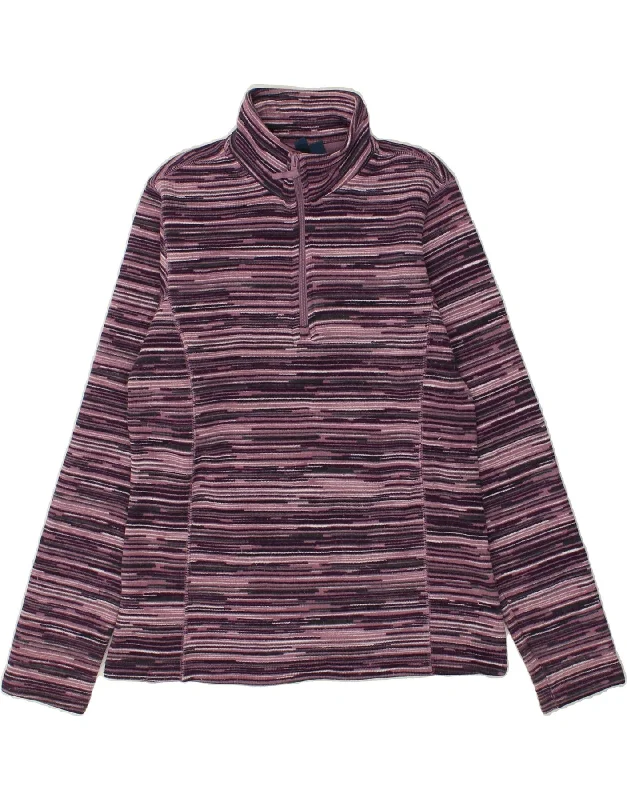 Massive Deals MOUNTAIN WAREHOUSE Womens Zip Neck Fleece Jumper UK 12 Medium Purple