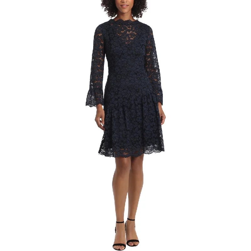 Discount Mania Womens Lace Floral Cocktail and Party Dress