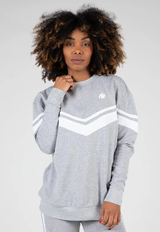 Closeout Gorilla Wear Hailey Oversized Sweatshirt - Grey Melange