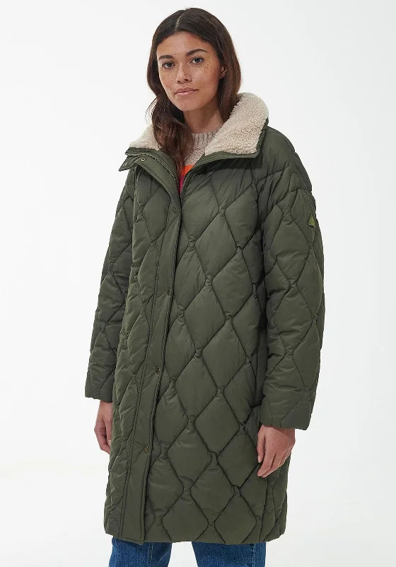 Super Sale Barbour Womens Samphire Quilted Jacket, Deep Olive