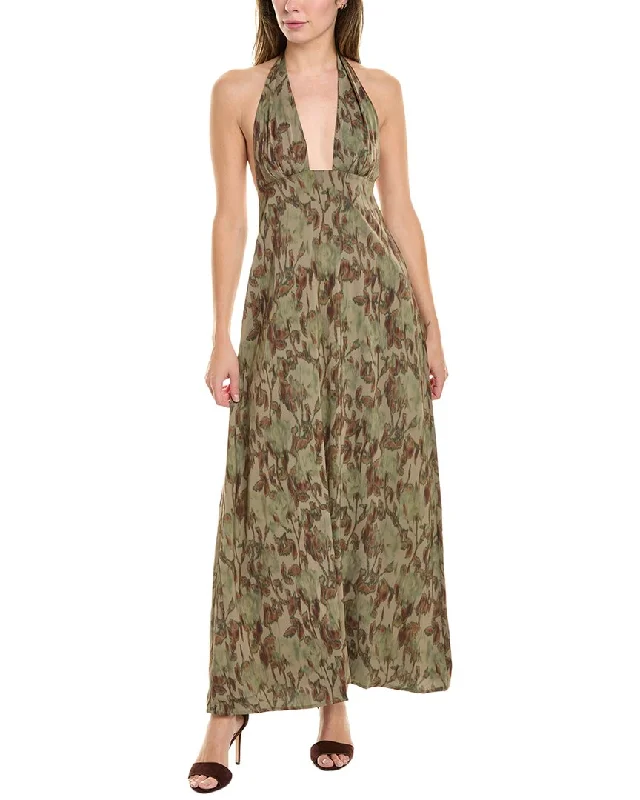 Unbeatable Prices WeWoreWhat Halter Deep-V Maxi Dress