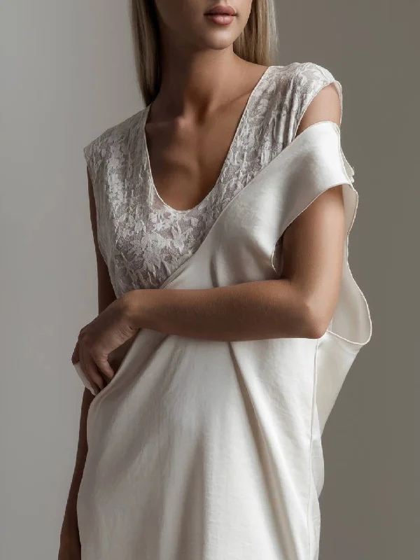 Price Drop Elegant White Maxi Dress
