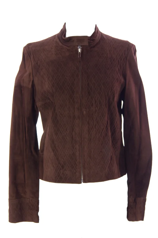 Big Discounts LUCIANO ABITBOUL Womens Jasmin Brown Criss-Cross Suede Jacket 1603 Sz S $626 NEW Big Discounts LUCIANO ABITBOUL Womens Jasmin Brown Criss-Cross Suede Jacket 1603 Sz S $626 NEW