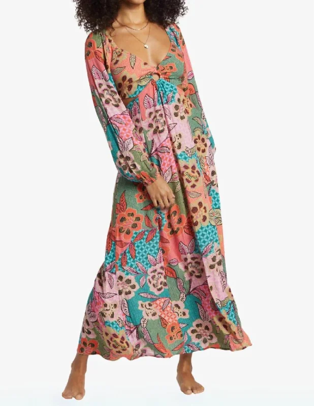 Midnight Madness Last Call Maxi Dress In Emerald Bay