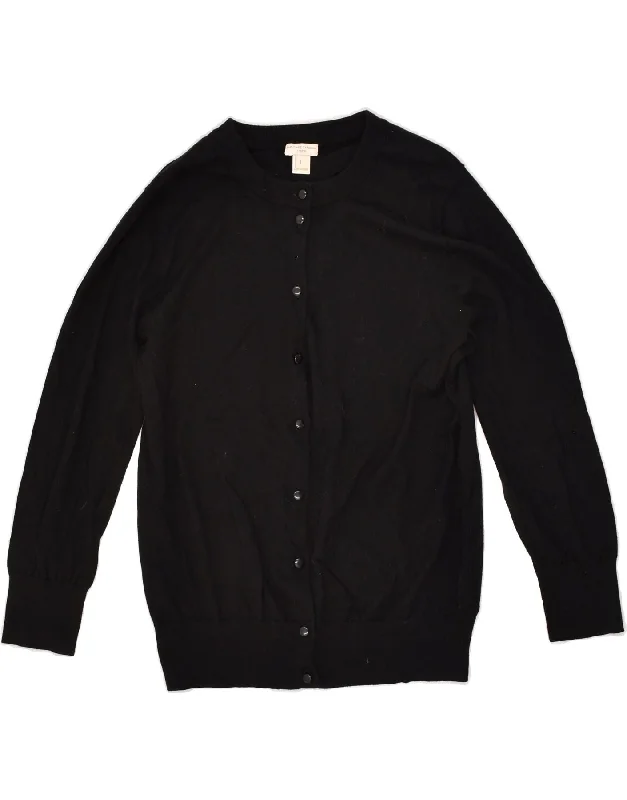 Lowest Price J. CREW Womens Cardigan Sweater UK 14 Large Black Cotton