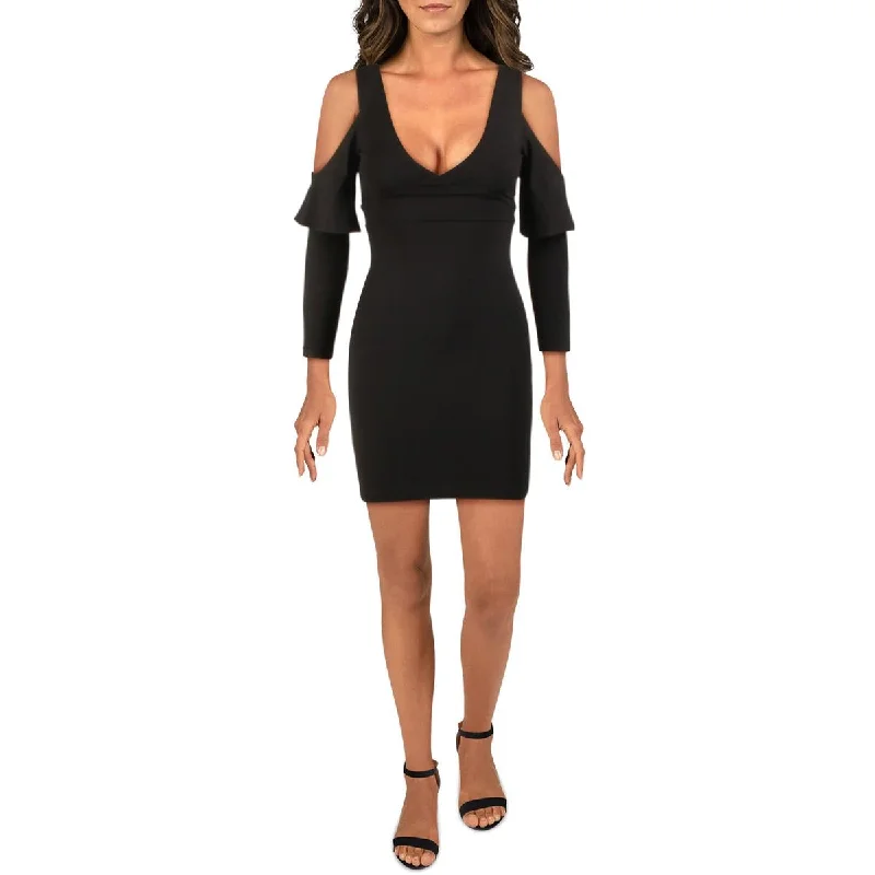 Special Discount Beau Womens Mini Cold Shoulder Cocktail Dress