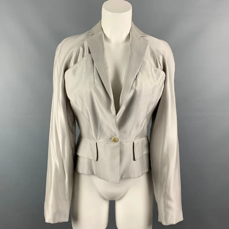 Clearance Items VIVIENNE WESTWOOD RED LABEL Size 6 Light Gray Viscose Blend Single Breasted Jacket