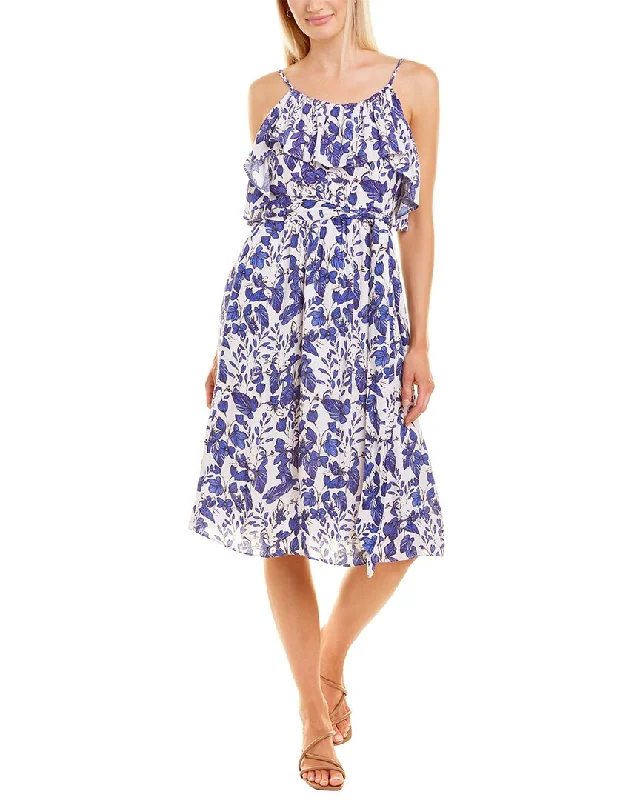 Act Fast Celina Moon Braided Strap Midi Dress