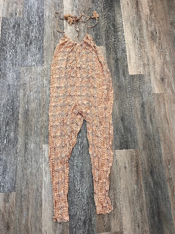 Warehouse Sale Cover up Jumpsuit By We Wore What In Animal Print, Size: S
