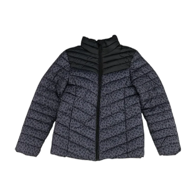 Quick Sale Gray Animal Print Puffer Jacket