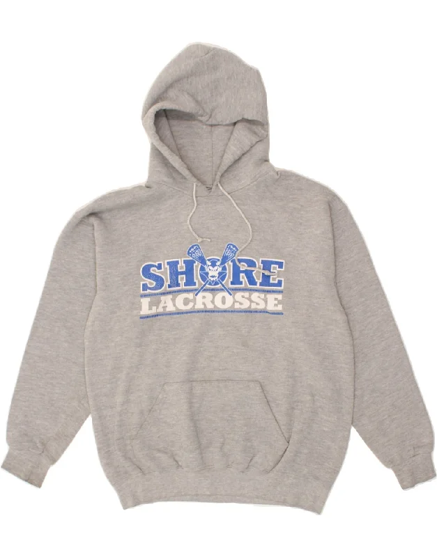While Supplies Last LEE Womens Graphic Hoodie Jumper UK 18 XL Grey Cotton