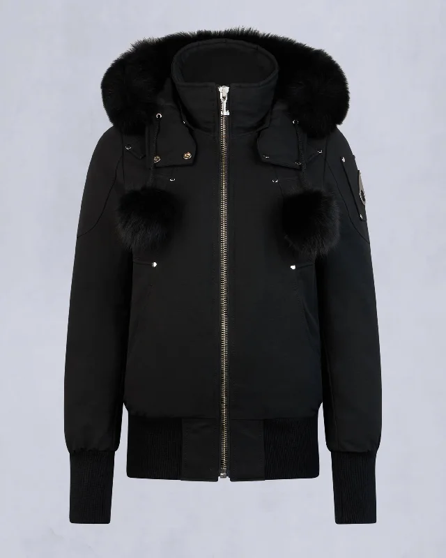 BLACK WITH BLACK FOX FUR