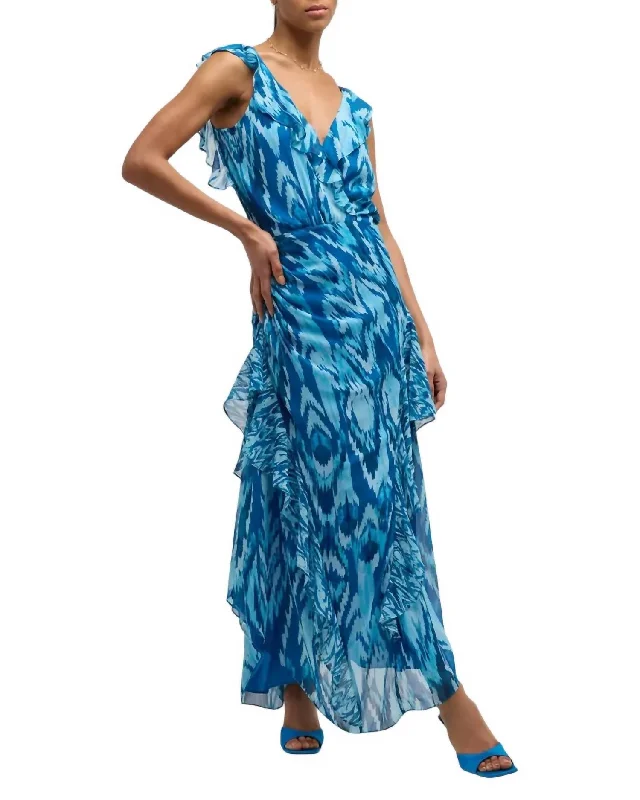Massive Deals Anika Dress In Laguna Blue
