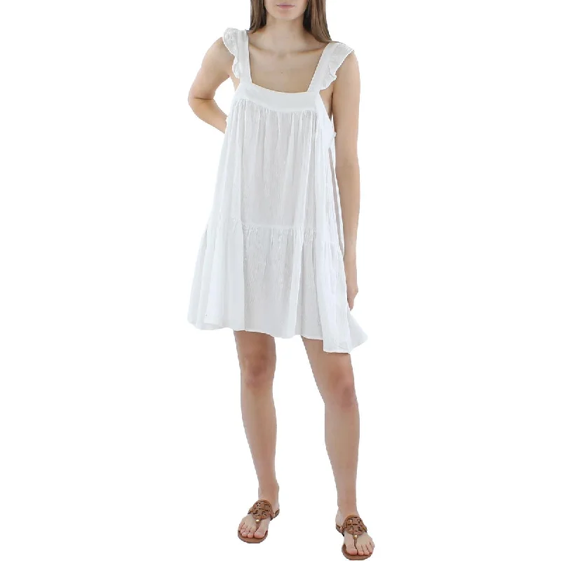 Clearance Sale Womens Textured Casual Mini Dress