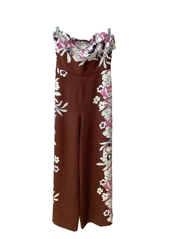 Extra Savings Floral Print Jumpsuit Express, Size 6